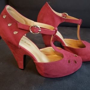 Modcloth Burgundy Heels